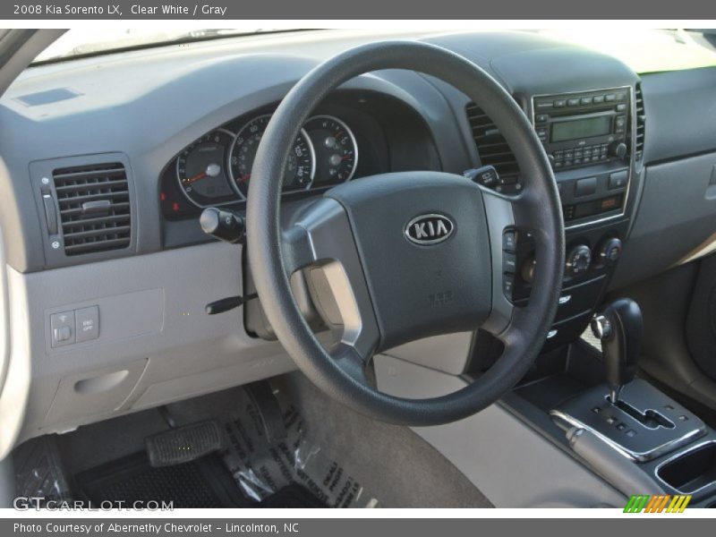 Clear White / Gray 2008 Kia Sorento LX