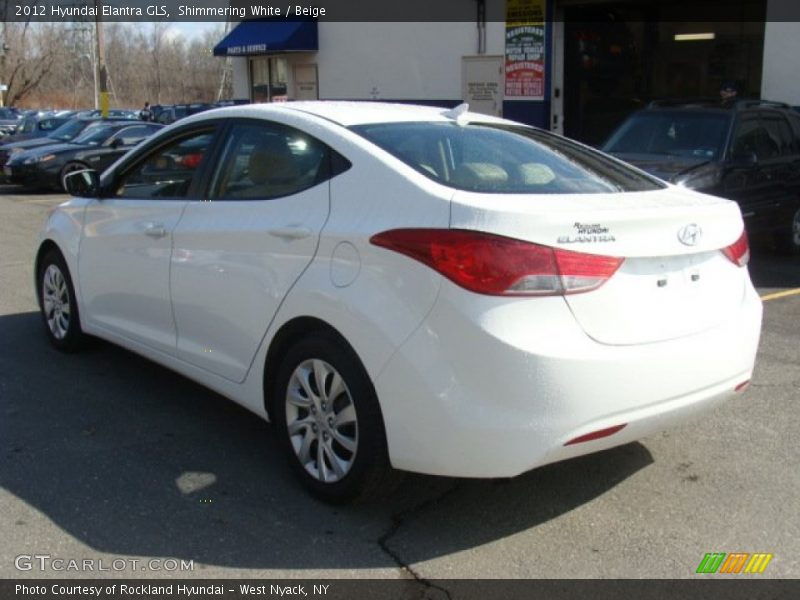 Shimmering White / Beige 2012 Hyundai Elantra GLS