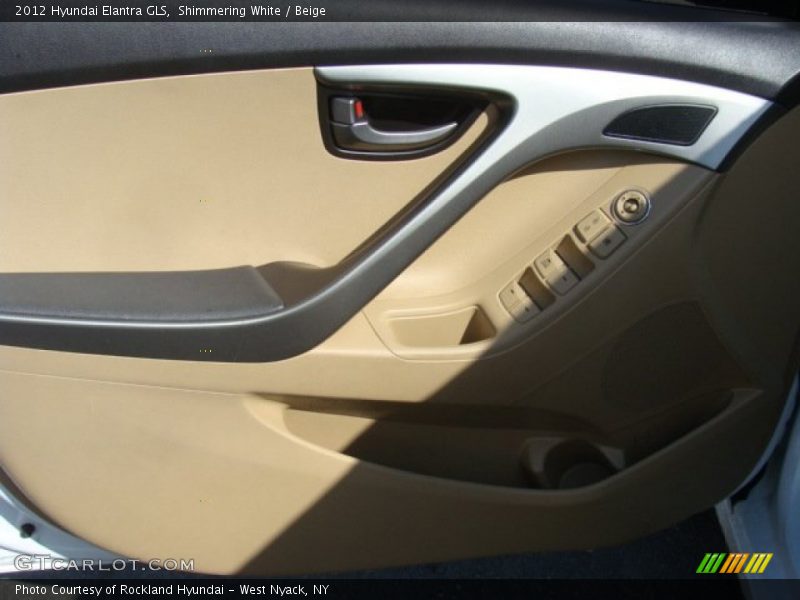 Shimmering White / Beige 2012 Hyundai Elantra GLS