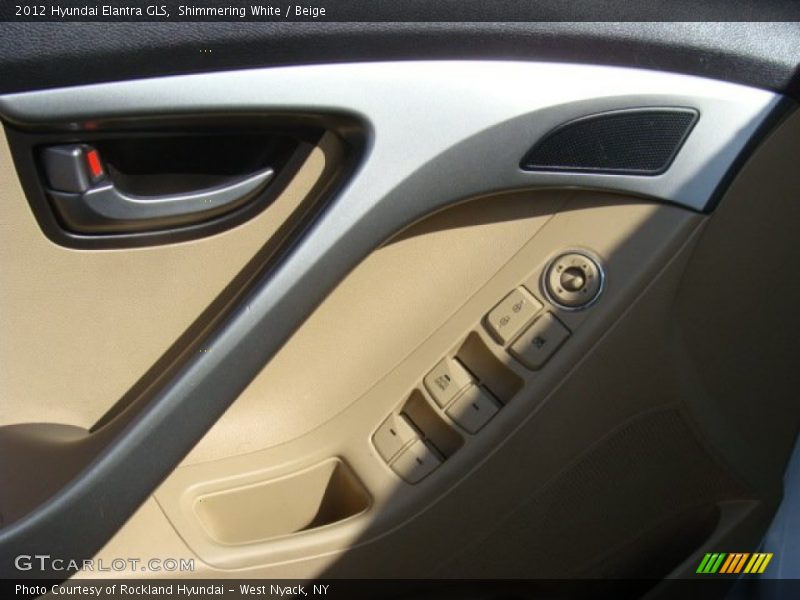 Shimmering White / Beige 2012 Hyundai Elantra GLS