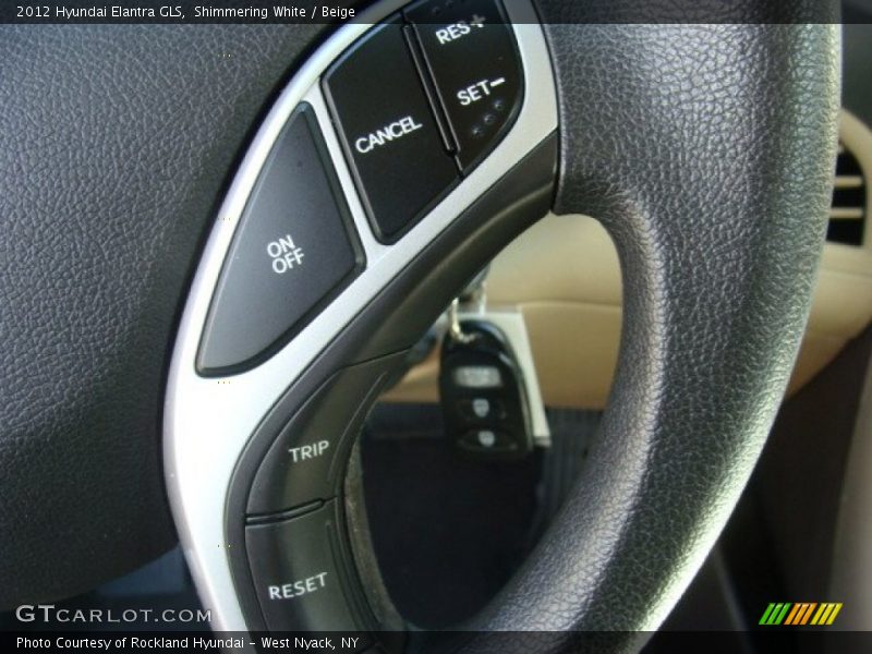 Shimmering White / Beige 2012 Hyundai Elantra GLS