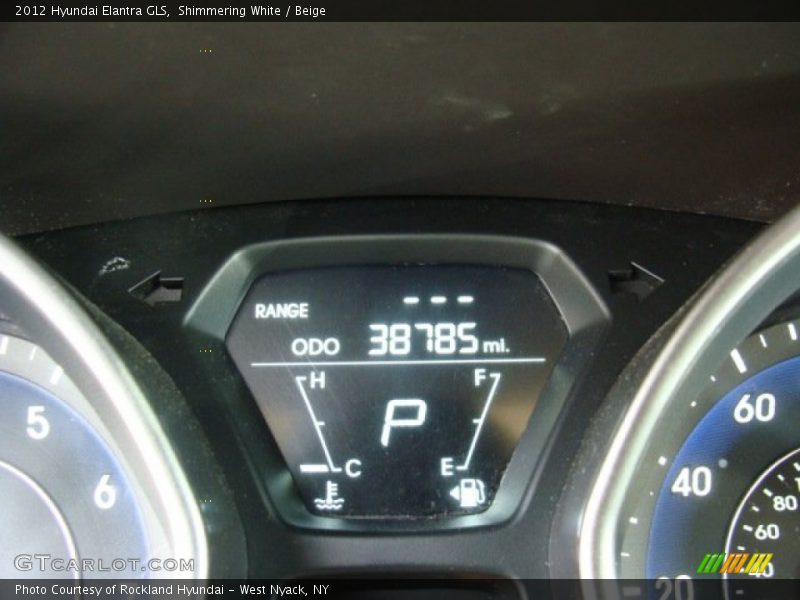 Shimmering White / Beige 2012 Hyundai Elantra GLS