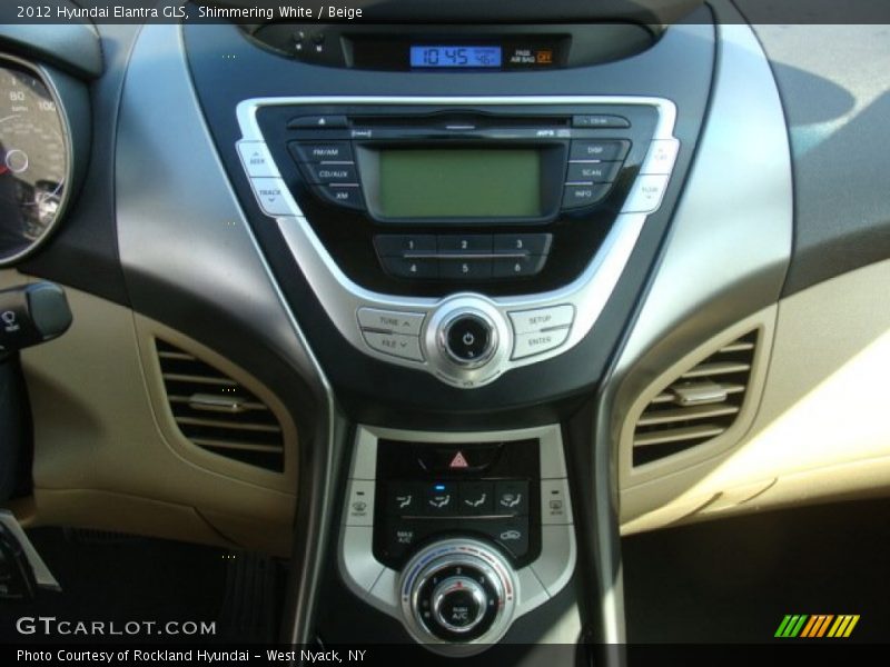 Shimmering White / Beige 2012 Hyundai Elantra GLS