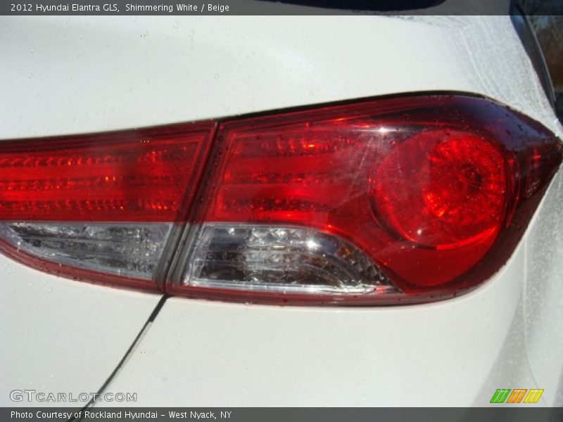 Shimmering White / Beige 2012 Hyundai Elantra GLS