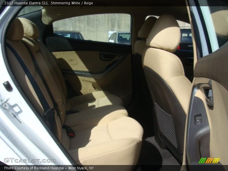 Shimmering White / Beige 2012 Hyundai Elantra GLS