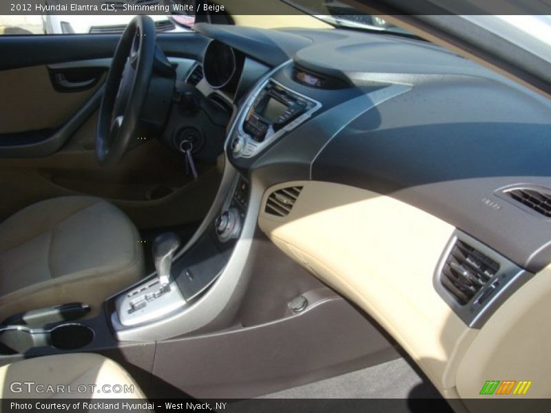 Shimmering White / Beige 2012 Hyundai Elantra GLS