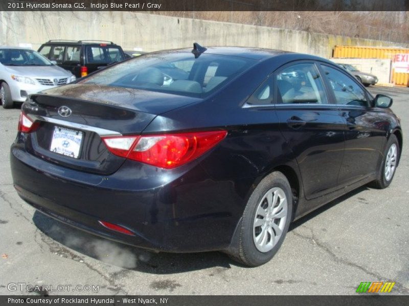 Indigo Blue Pearl / Gray 2011 Hyundai Sonata GLS