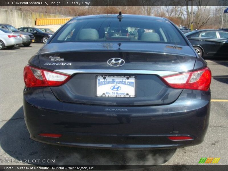 Indigo Blue Pearl / Gray 2011 Hyundai Sonata GLS