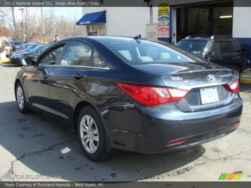 Indigo Blue Pearl / Gray 2011 Hyundai Sonata GLS