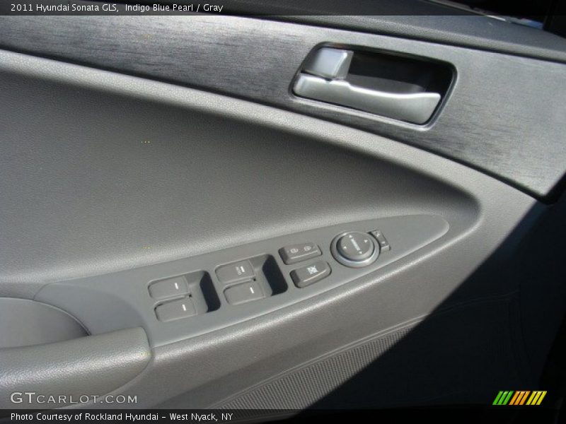 Indigo Blue Pearl / Gray 2011 Hyundai Sonata GLS