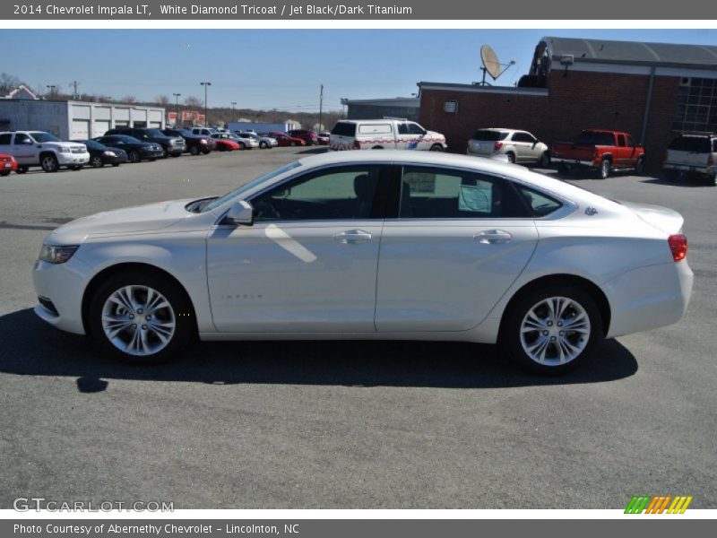 White Diamond Tricoat / Jet Black/Dark Titanium 2014 Chevrolet Impala LT