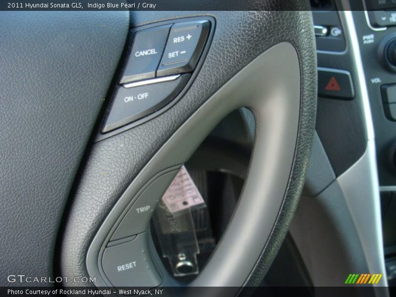 Indigo Blue Pearl / Gray 2011 Hyundai Sonata GLS