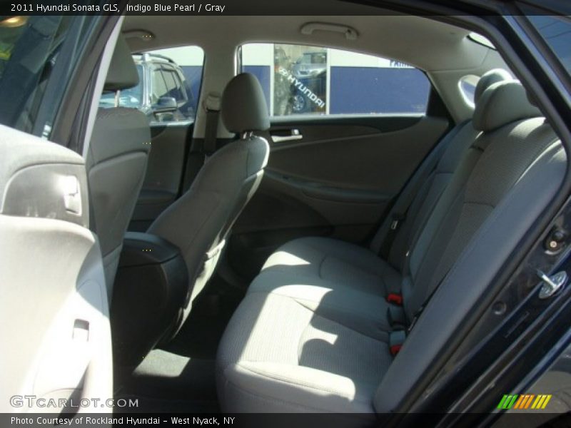 Indigo Blue Pearl / Gray 2011 Hyundai Sonata GLS