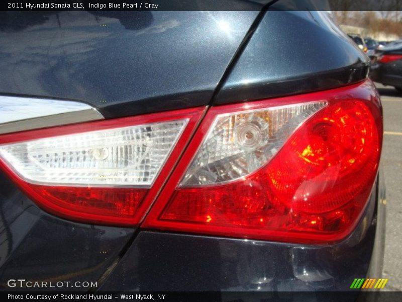 Indigo Blue Pearl / Gray 2011 Hyundai Sonata GLS