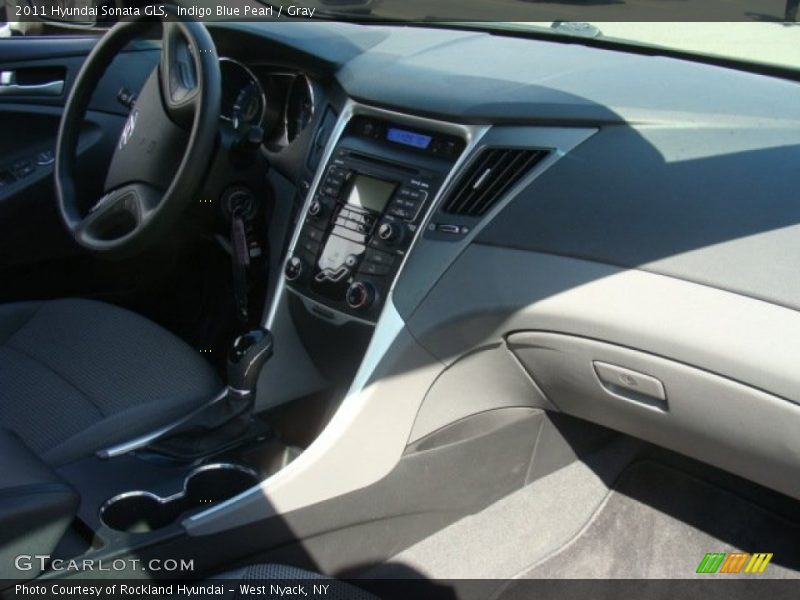 Indigo Blue Pearl / Gray 2011 Hyundai Sonata GLS
