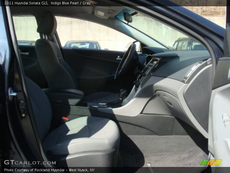 Indigo Blue Pearl / Gray 2011 Hyundai Sonata GLS