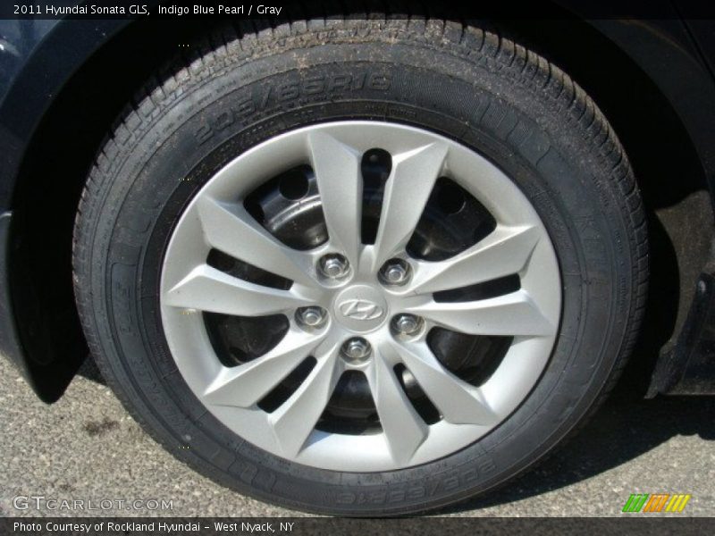 Indigo Blue Pearl / Gray 2011 Hyundai Sonata GLS