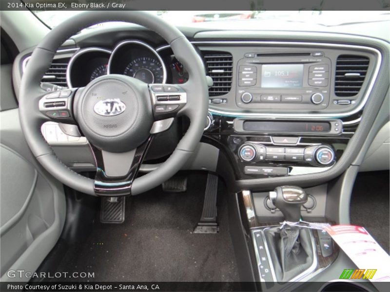 Ebony Black / Gray 2014 Kia Optima EX