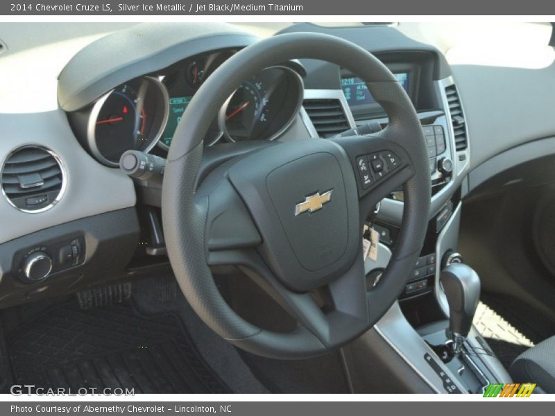 Silver Ice Metallic / Jet Black/Medium Titanium 2014 Chevrolet Cruze LS
