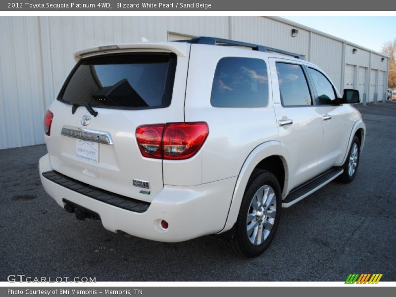 Blizzard White Pearl / Sand Beige 2012 Toyota Sequoia Platinum 4WD