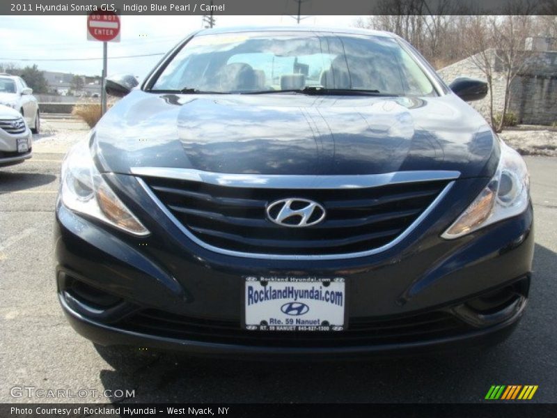 Indigo Blue Pearl / Camel 2011 Hyundai Sonata GLS