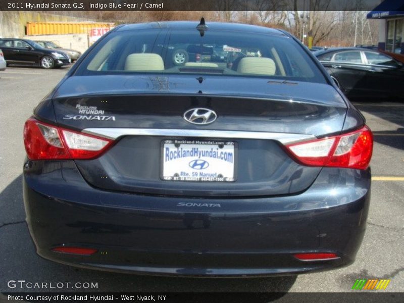Indigo Blue Pearl / Camel 2011 Hyundai Sonata GLS