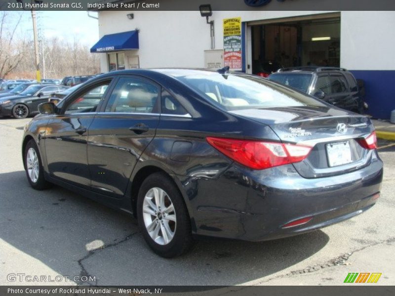 Indigo Blue Pearl / Camel 2011 Hyundai Sonata GLS