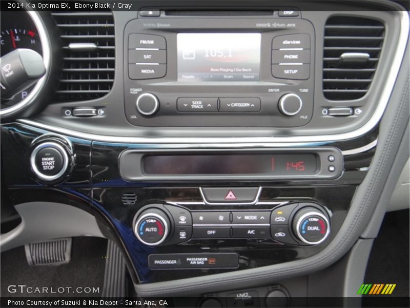 Ebony Black / Gray 2014 Kia Optima EX