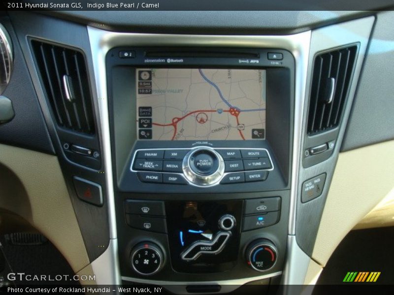 Indigo Blue Pearl / Camel 2011 Hyundai Sonata GLS
