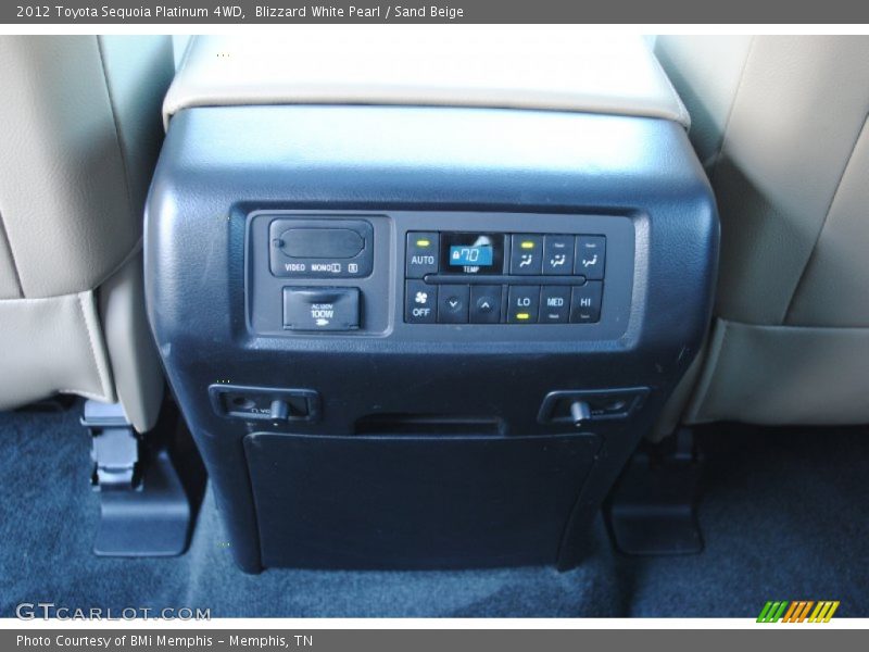 Blizzard White Pearl / Sand Beige 2012 Toyota Sequoia Platinum 4WD