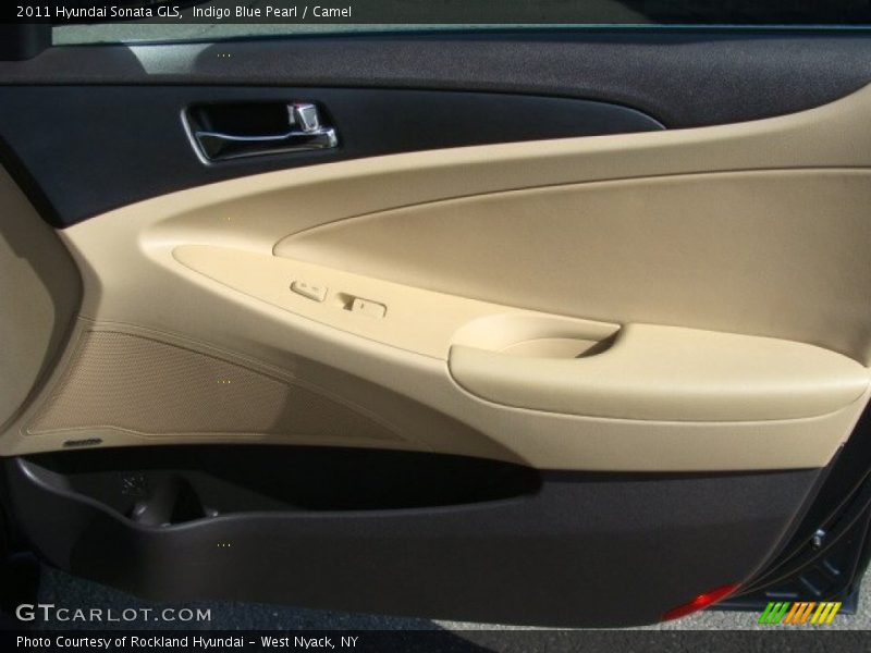 Indigo Blue Pearl / Camel 2011 Hyundai Sonata GLS