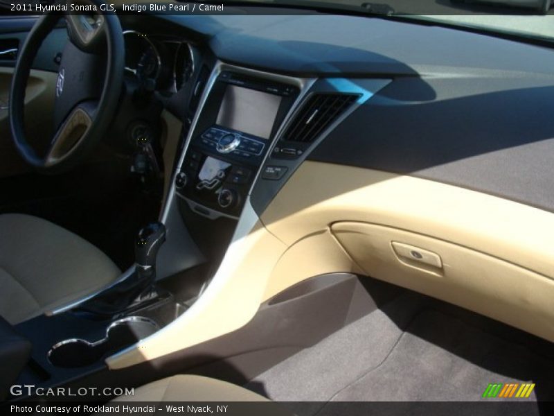 Indigo Blue Pearl / Camel 2011 Hyundai Sonata GLS