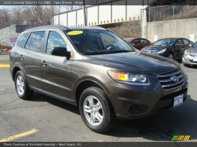 Cabo Bronze / Beige 2012 Hyundai Santa Fe GLS AWD