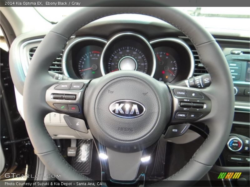 Ebony Black / Gray 2014 Kia Optima EX