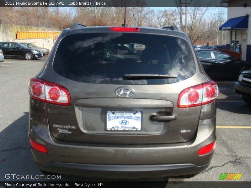 Cabo Bronze / Beige 2012 Hyundai Santa Fe GLS AWD