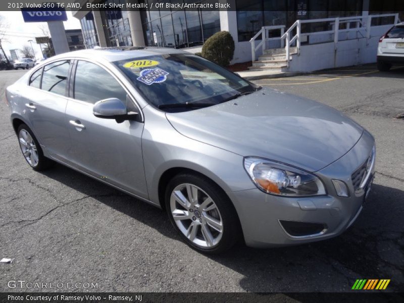 Electric Silver Metallic / Off Black/Anthracite Black 2012 Volvo S60 T6 AWD