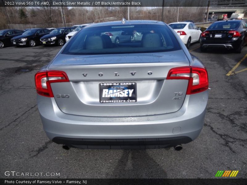 Electric Silver Metallic / Off Black/Anthracite Black 2012 Volvo S60 T6 AWD