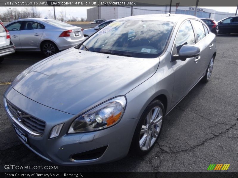 Electric Silver Metallic / Off Black/Anthracite Black 2012 Volvo S60 T6 AWD