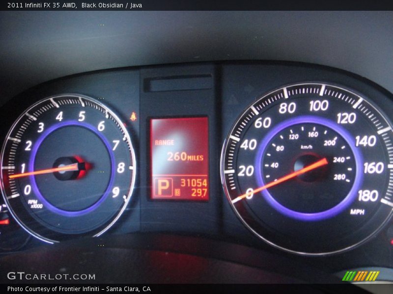 Black Obsidian / Java 2011 Infiniti FX 35 AWD