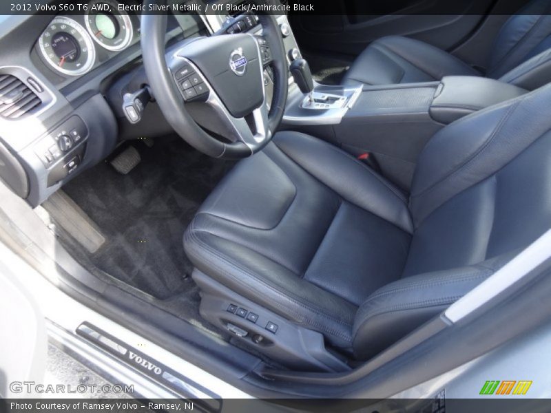 Electric Silver Metallic / Off Black/Anthracite Black 2012 Volvo S60 T6 AWD