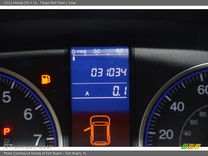 Tango Red Pearl / Gray 2011 Honda CR-V LX