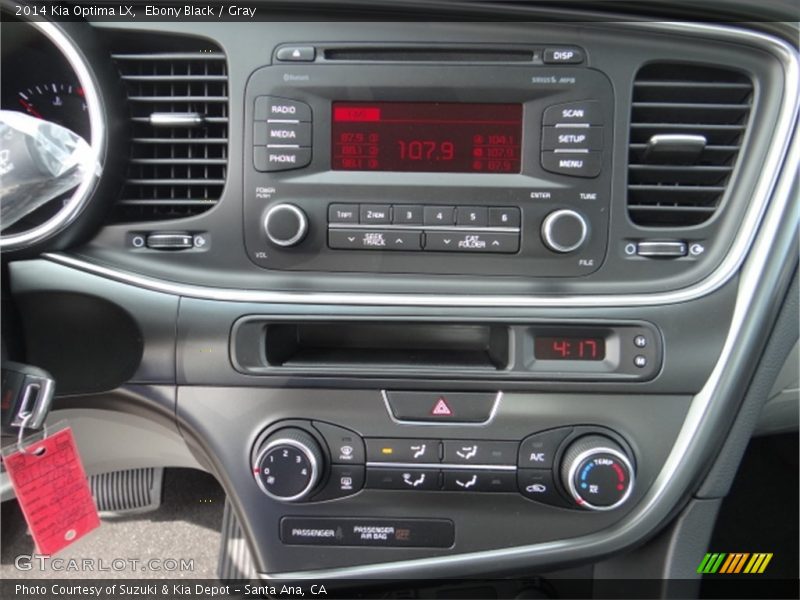 Ebony Black / Gray 2014 Kia Optima LX