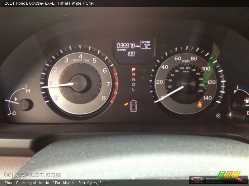 Taffeta White / Gray 2011 Honda Odyssey EX-L