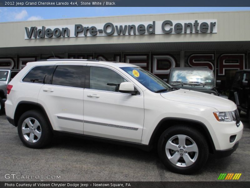 Stone White / Black 2012 Jeep Grand Cherokee Laredo 4x4