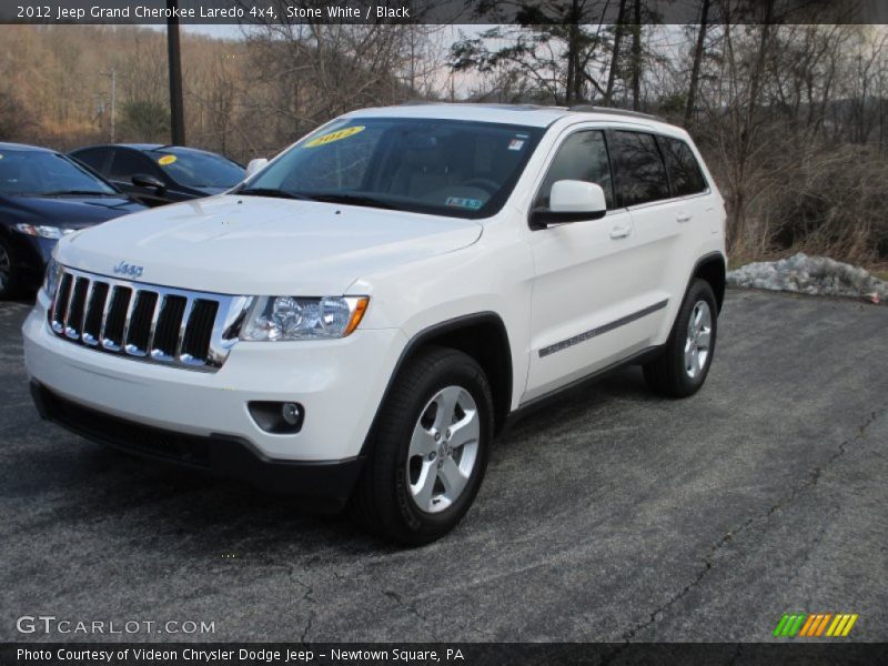 Stone White / Black 2012 Jeep Grand Cherokee Laredo 4x4