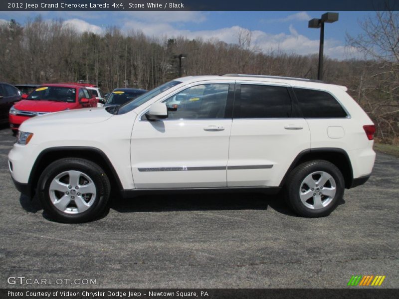 Stone White / Black 2012 Jeep Grand Cherokee Laredo 4x4