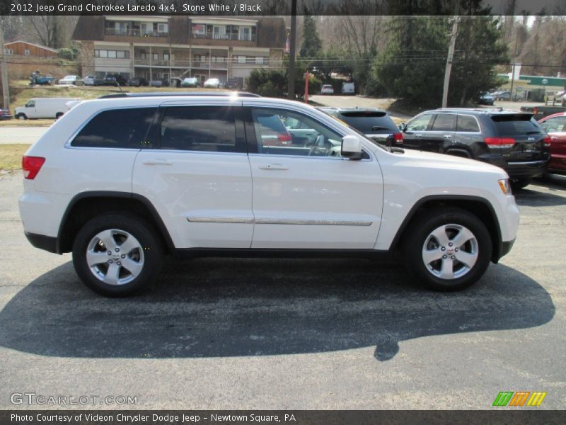 Stone White / Black 2012 Jeep Grand Cherokee Laredo 4x4