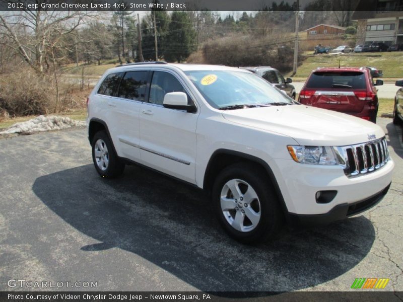 Stone White / Black 2012 Jeep Grand Cherokee Laredo 4x4