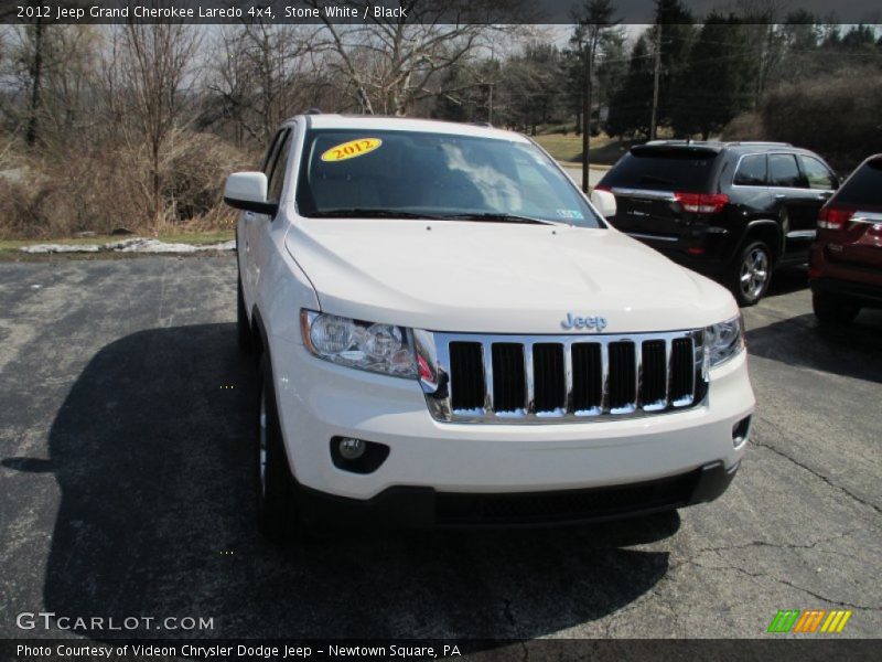 Stone White / Black 2012 Jeep Grand Cherokee Laredo 4x4