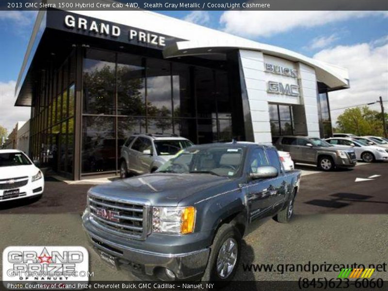 Stealth Gray Metallic / Cocoa/Light Cashmere 2013 GMC Sierra 1500 Hybrid Crew Cab 4WD